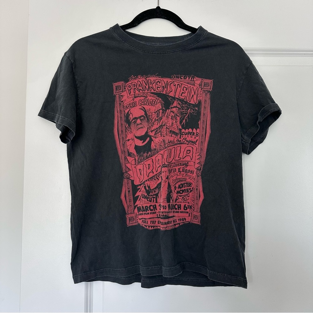 John Galt by Brandy Melville (OS) Frankenstein / Dracula Grey with Red T-Shirt